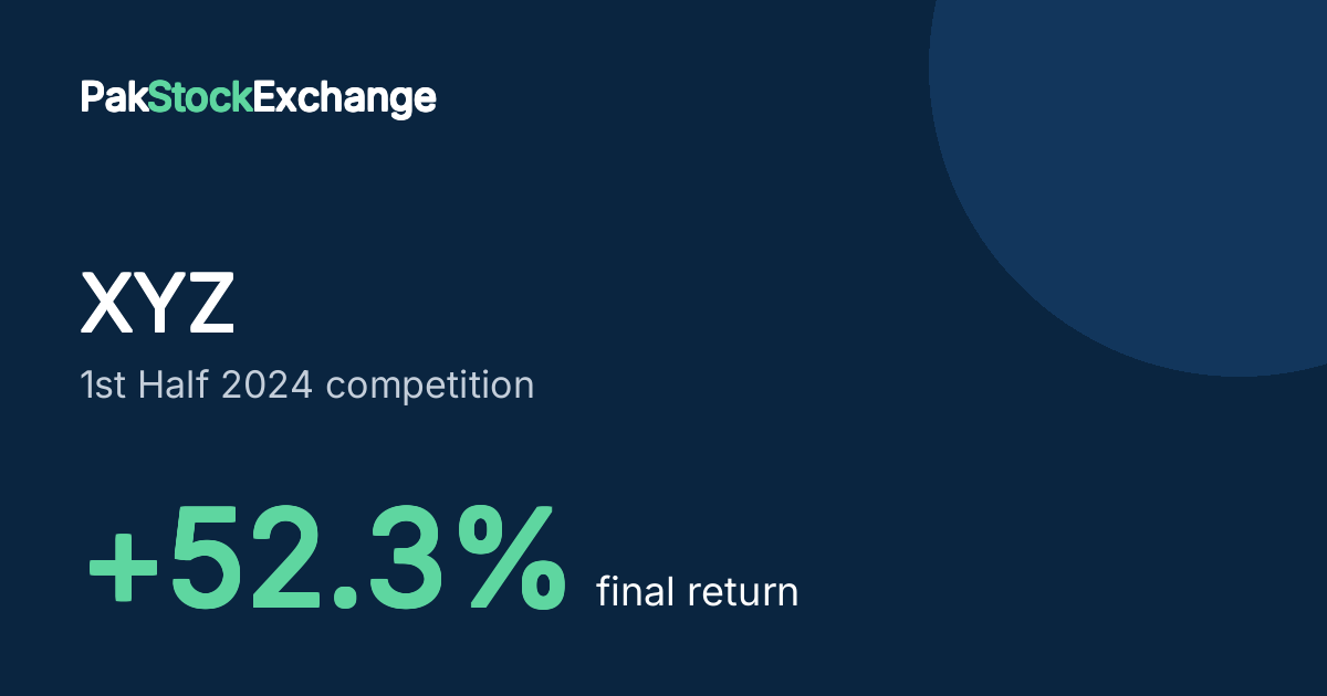 XYZ: +52.3% final return in the 1st Half 2024 competition