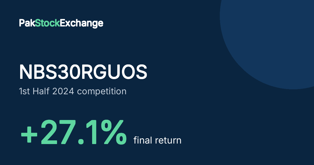 NBS30RGUOS: +27.1% final return in the 1st Half 2024 competition