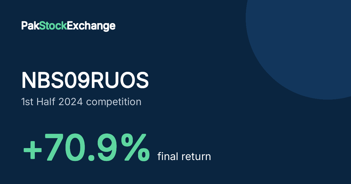 NBS09RUOS: +70.9% final return in the 1st Half 2024 competition