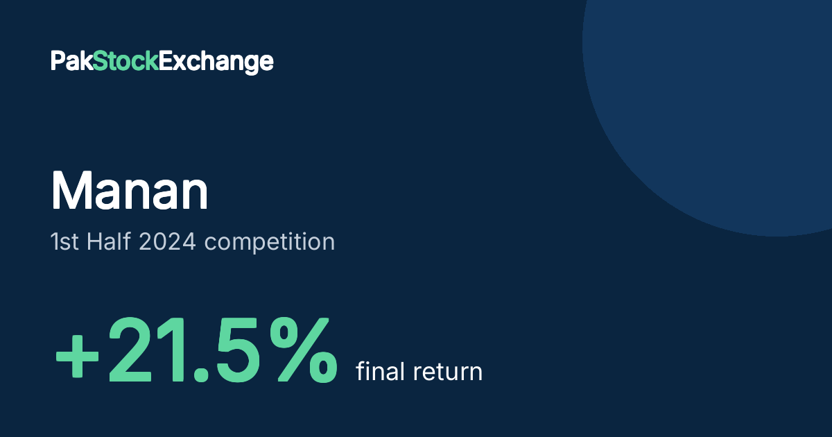 Manan: +21.5% final return in the 1st Half 2024 competition