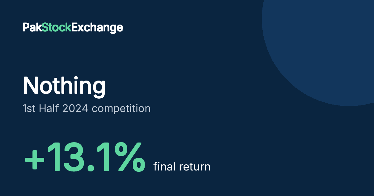 Nothing: +13.1% final return in the 1st Half 2024 competition